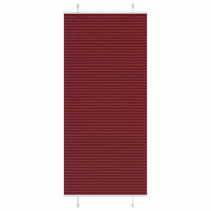 vidaXL Pleated Blind Bordeaux Red 85x200 cm Fabric Width 84.4 cm Polyester