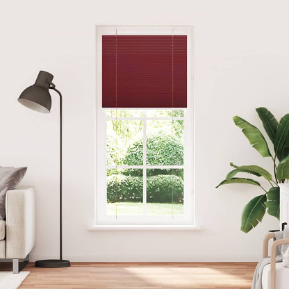 vidaXL Pleated Blind Bordeaux Red 90x200 cm Fabric Width 89.4 cm
