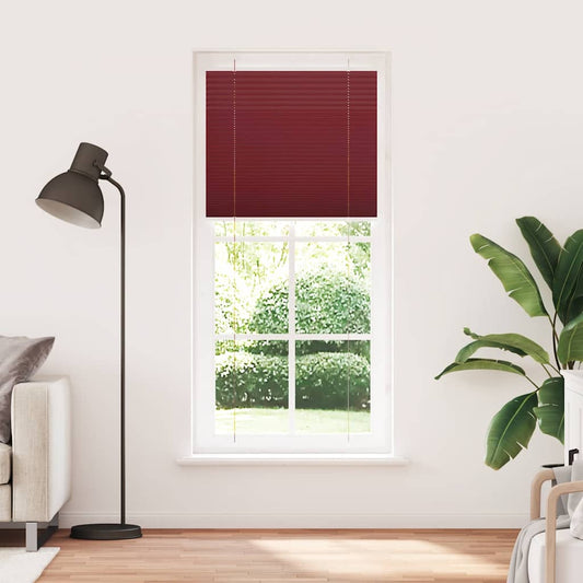 vidaXL Pleated Blind Bordeaux Red 90x200 cm Fabric Width 89.4 cm