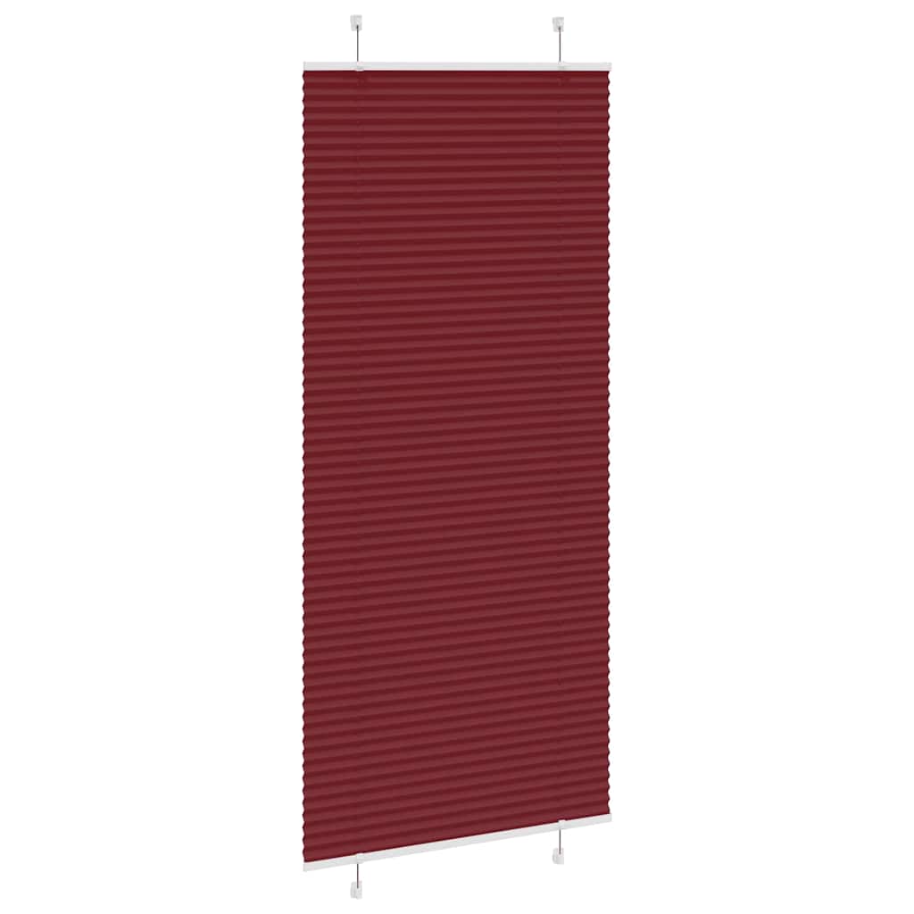 vidaXL Pleated Blind Bordeaux Red 90x200 cm Fabric Width 89.4 cm