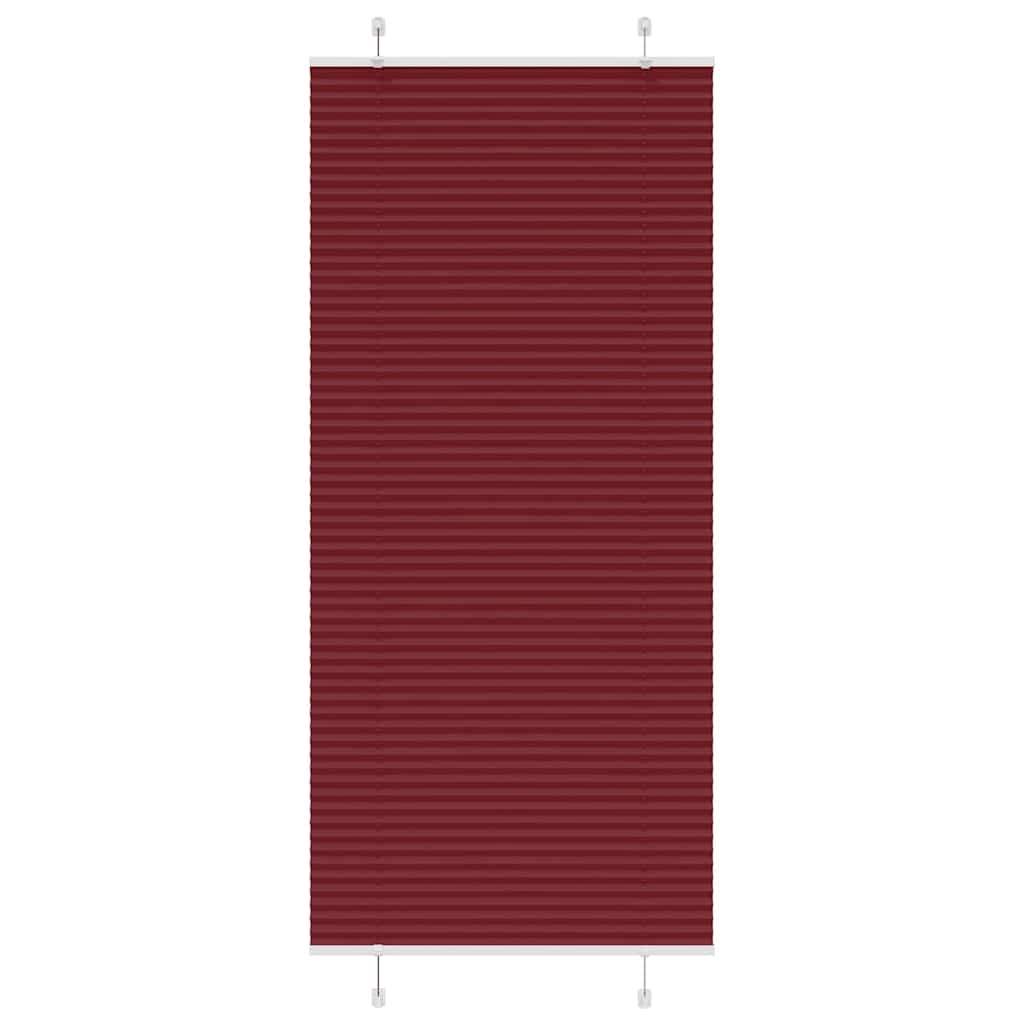 vidaXL Pleated Blind Bordeaux Red 95x200 cm Fabric Width 94.4 cm