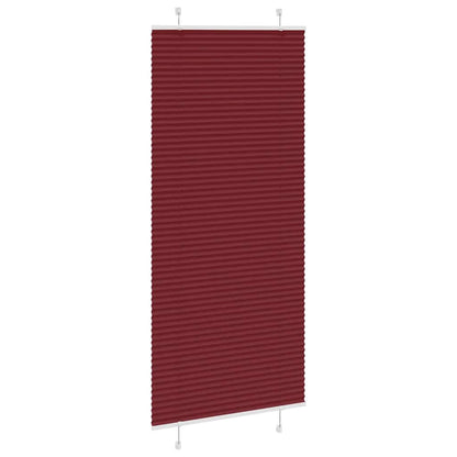 vidaXL Pleated Blind Bordeaux Red 95x200 cm Fabric Width 94.4 cm