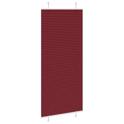 vidaXL Pleated Blind Bordeaux Red 95x200 cm Fabric Width 94.4 cm Polyester