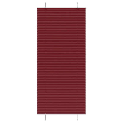 vidaXL Pleated Blind Bordeaux Red 100x200 cm Fabric Width 99.4 cm Polyester