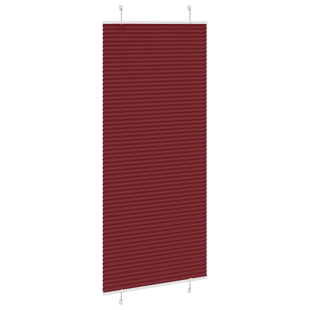 vidaXL Pleated Blind Bordeaux Red 100x200 cm Fabric Width 99.4 cm Polyester