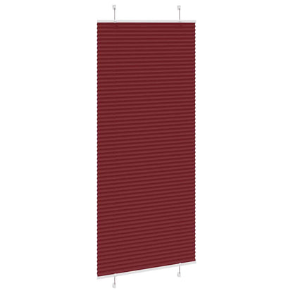vidaXL Pleated Blind Bordeaux Red 100x200 cm Fabric Width 99.4 cm