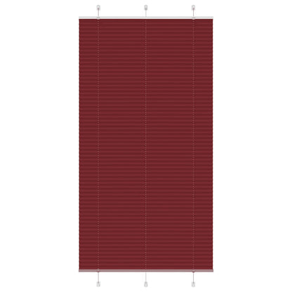 vidaXL Pleated Blind Bordeaux Red 105x200 cm Fabric Width 104.4 cm