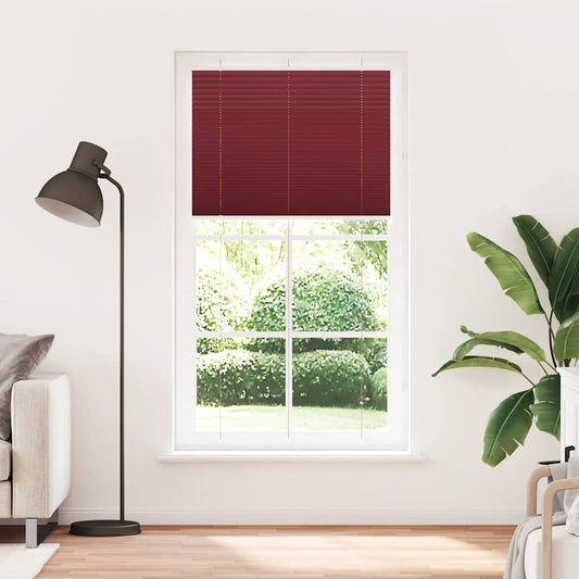 vidaXL Pleated Blind Bordeaux Red 105x200 cm Fabric Width 104.4 cm