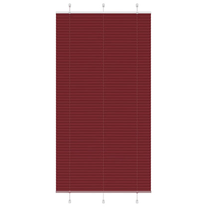vidaXL Pleated Blind Bordeaux Red 110x200 cm Fabric Width 109.4 cm Polyester
