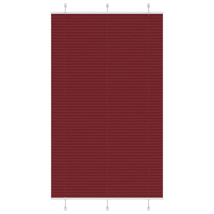 vidaXL Pleated Blind Bordeaux Red 115x200 cm Fabric Width 114.4 cm Polyester