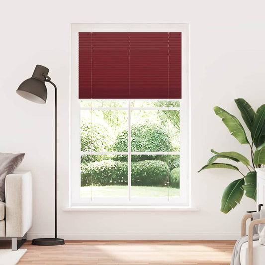 vidaXL Pleated Blind Bordeaux Red 115x200 cm Fabric Width 114.4 cm