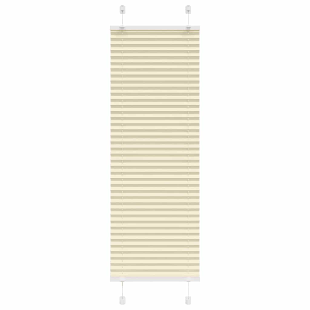 vidaXL Pleated Blind Cream 40x100 cm Fabric Width 39.4 cm Polyester