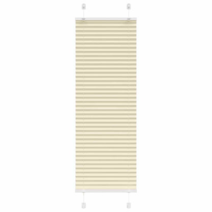 vidaXL Pleated Blind Cream 40x100 cm Fabric Width 39.4 cm Polyester