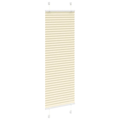 vidaXL Pleated Blind Cream 40x100 cm Fabric Width 39.4 cm Polyester