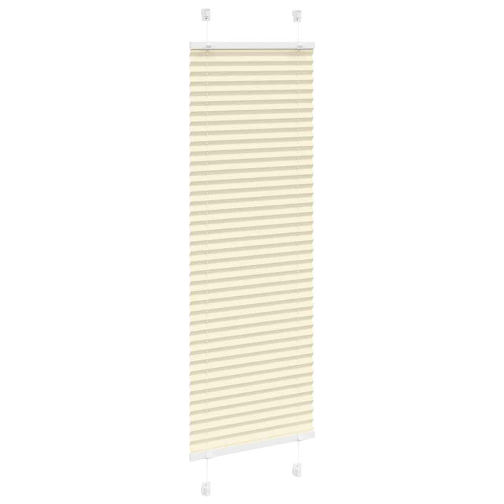 vidaXL Pleated Blind Cream 40x100 cm Fabric Width 39.4 cm Polyester