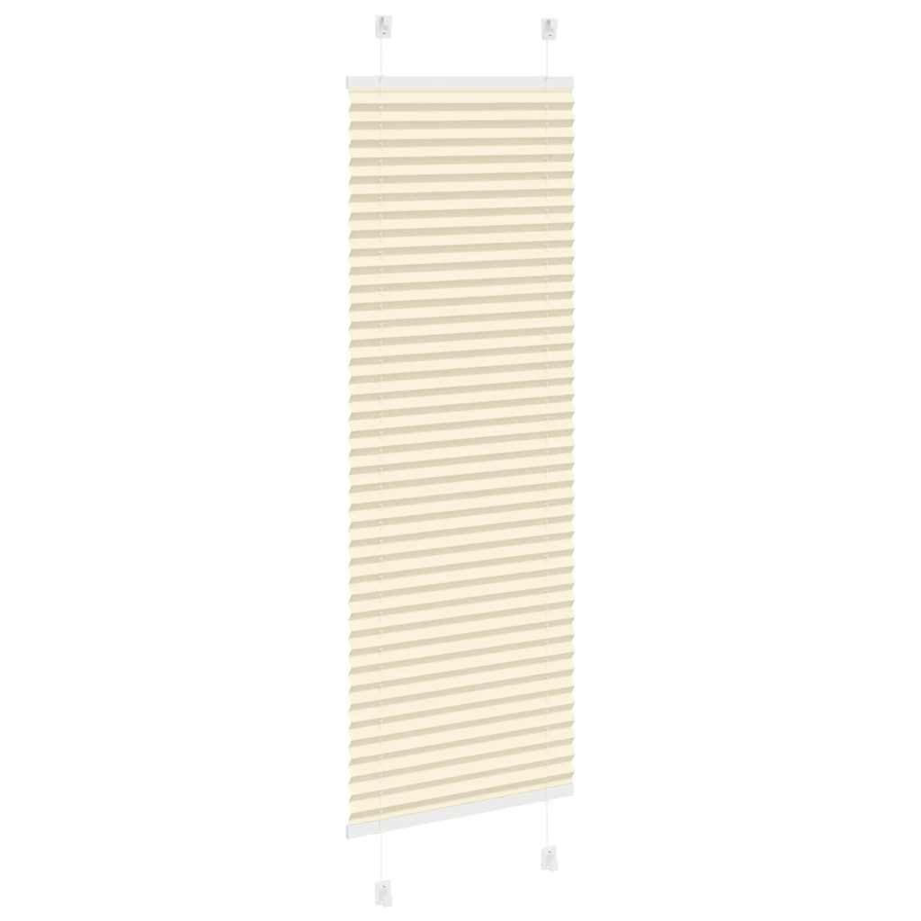 vidaXL Pleated Blind Cream 40x100 cm Fabric Width 39.4 cm Polyester