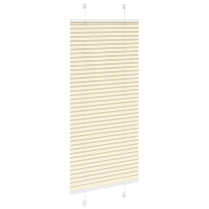 vidaXL Pleated Blind Cream 55x100 cm Fabric Width 54.4 cm Polyester