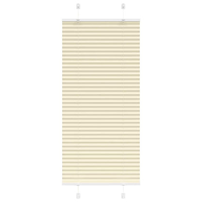 vidaXL Pleated Blind Cream 65x100 cm Fabric Width 64.4 cm Polyester