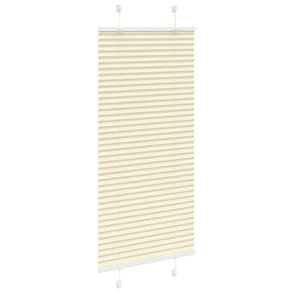 vidaXL Pleated Blind Cream 65x100 cm Fabric Width 64.4 cm Polyester