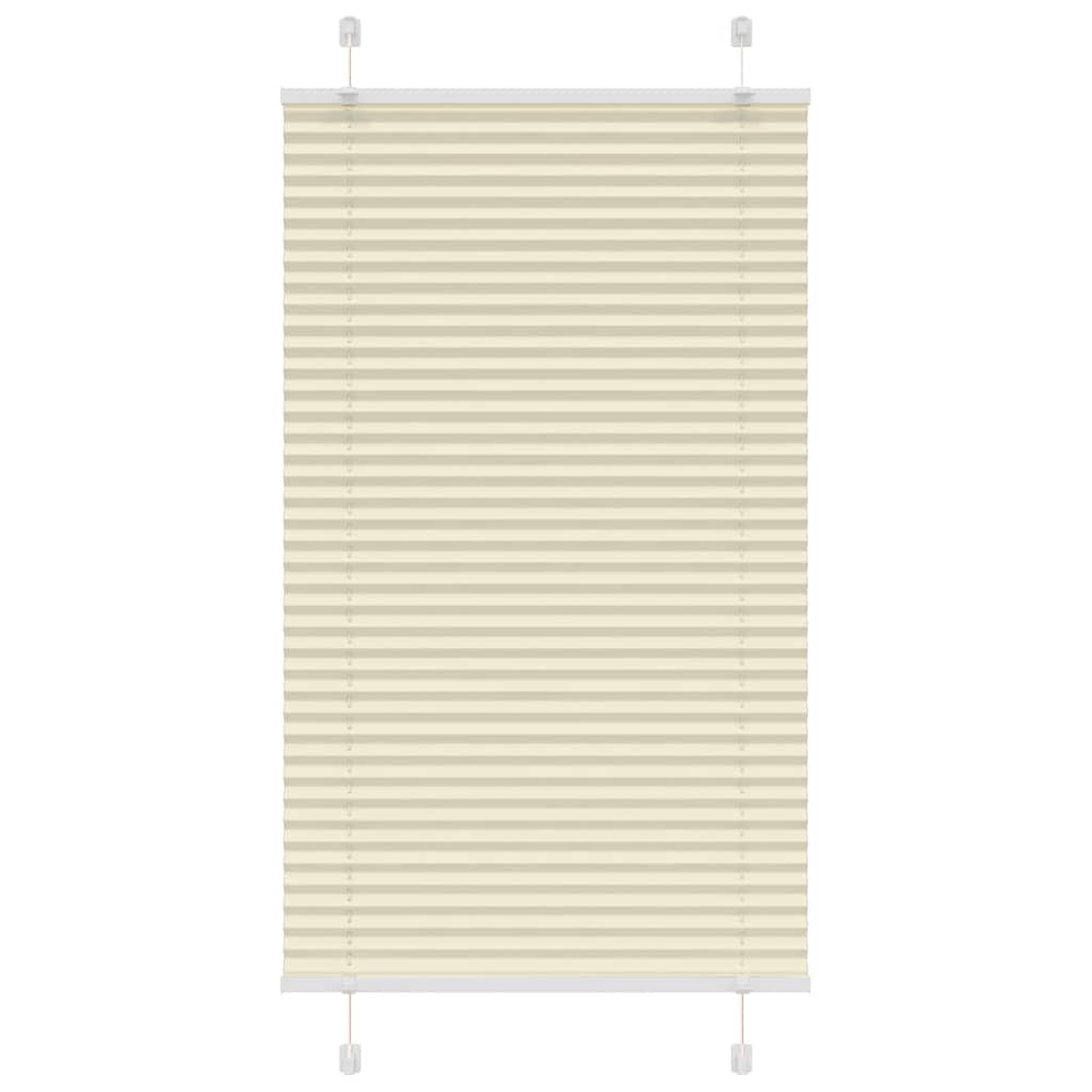 vidaXL Pleated Blind Cream 80x100 cm Fabric Width 79.4 cm Polyester