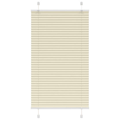 vidaXL Pleated Blind Cream 80x100 cm Fabric Width 79.4 cm Polyester