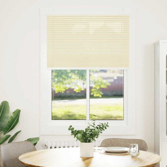 vidaXL Pleated Blind Cream 90x100 cm Fabric Width 89,4 cm Polyester