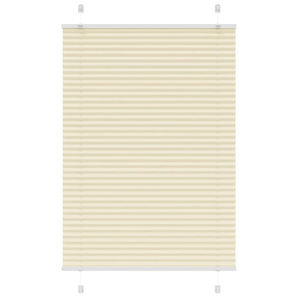 vidaXL Pleated Blind Cream 95x100 cm Fabric Width 94,4 cm Polyester