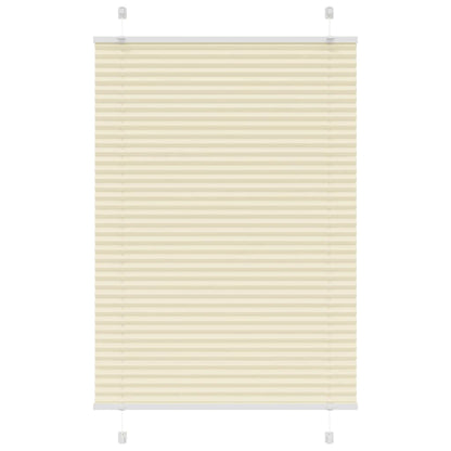 vidaXL Pleated Blind Cream 95x100 cm Fabric Width 94,4 cm Polyester
