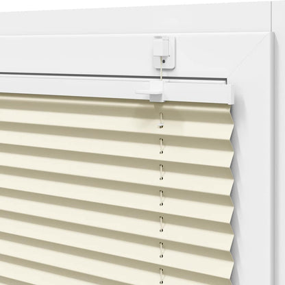 vidaXL Pleated Blind Cream 105x100 cm Fabric Width 104.4 cm Polyester