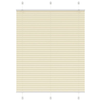 vidaXL Pleated Blind Cream 110x100 cm Fabric Width 109.4 cm Polyester