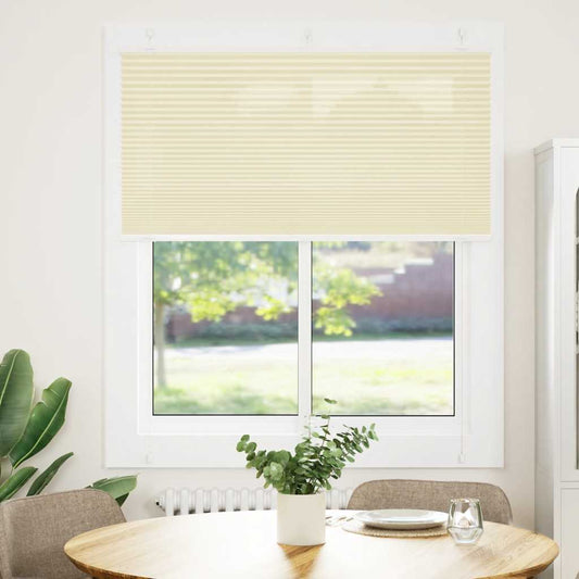 vidaXL Pleated Blind Cream 115x100 cm Fabric Width 114,4 cm Polyester