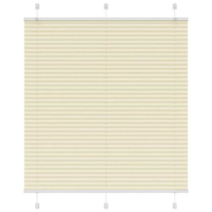 vidaXL Pleated Blind Cream 120x100 cm Fabric Width 119.4 cm Polyester