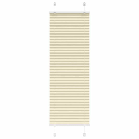 vidaXL Pleated Blind Cream 40x150 cm Fabric Width 39.4 cm Polyester