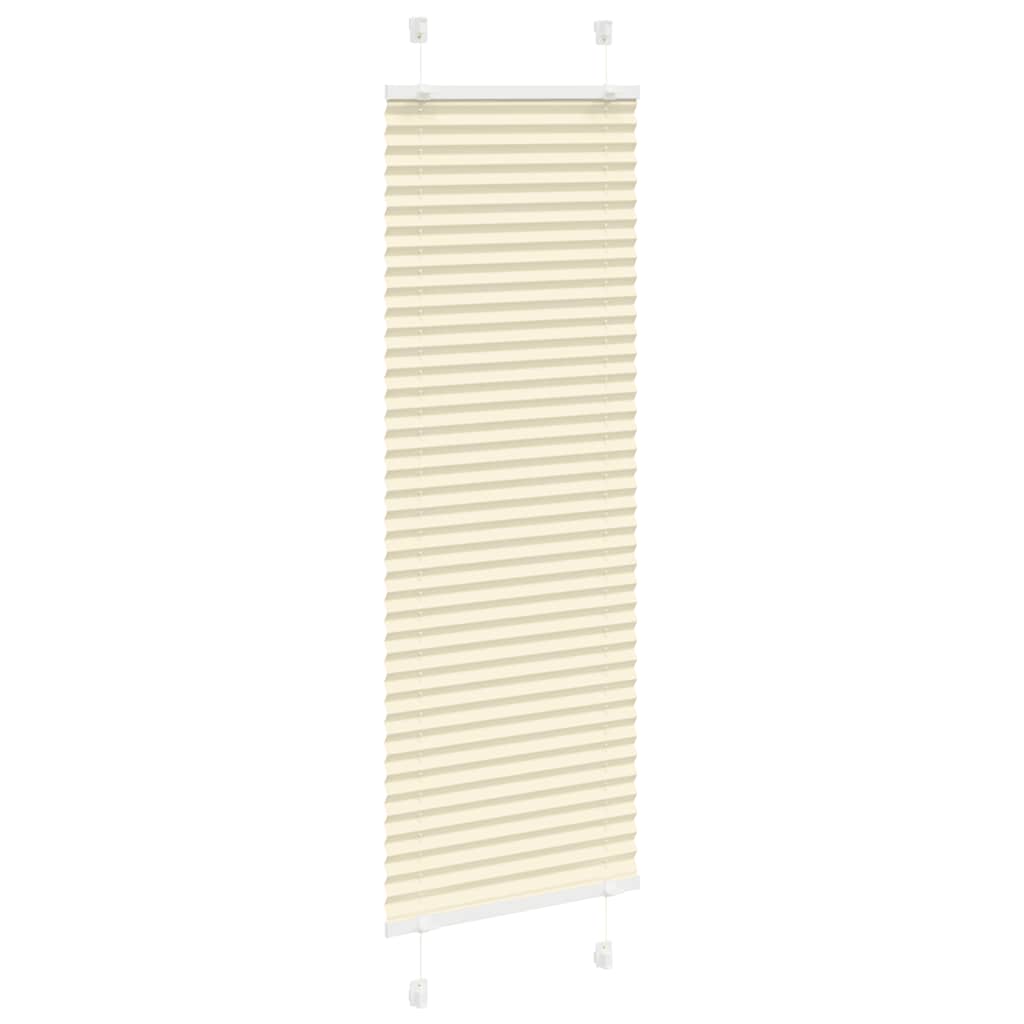 vidaXL Pleated Blind Cream 40x150 cm Fabric Width 39,4 cm Polyester