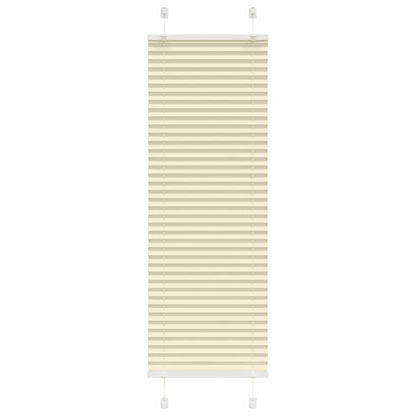 vidaXL Pleated Blind Cream 50x150 cm Fabric Width 49.4 cm Polyester