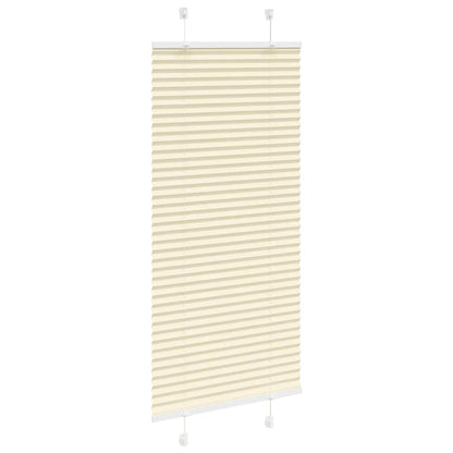 vidaXL Pleated Blind Cream 55x150 cm Fabric Width 54.4 cm Polyester
