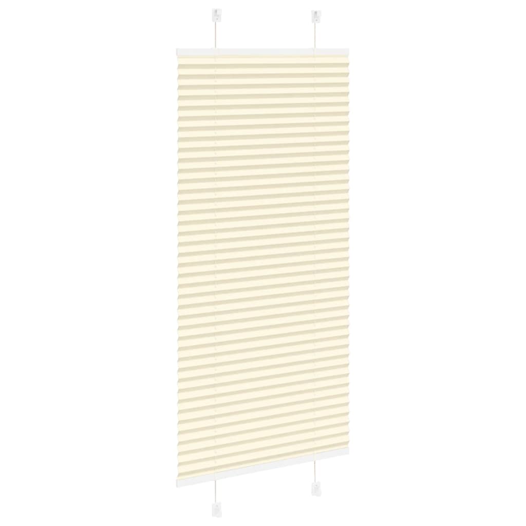 vidaXL Pleated Blind Cream 55x150 cm Fabric Width 54.4 cm Polyester