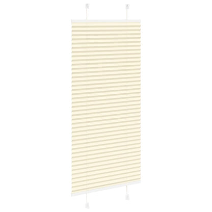 vidaXL Pleated Blind Cream 55x150 cm Fabric Width 54.4 cm Polyester