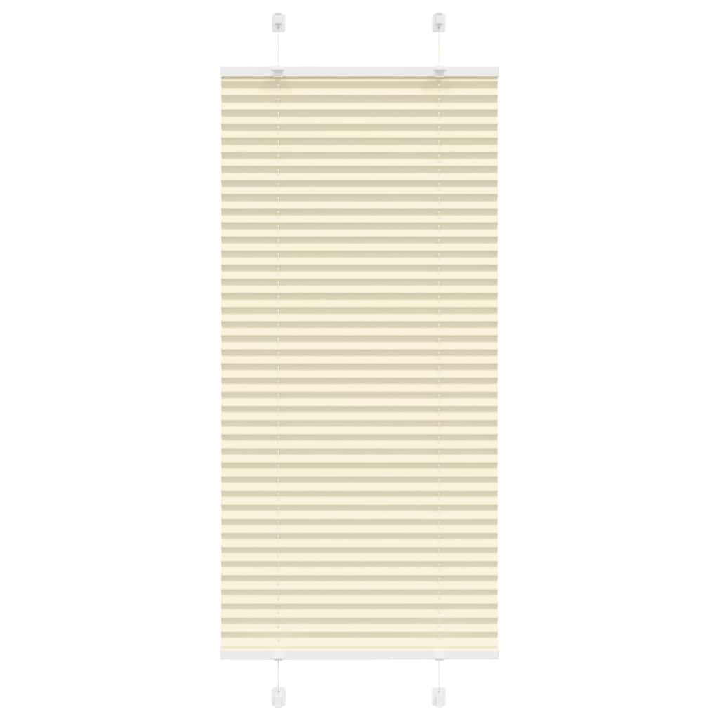 vidaXL Pleated Blind Cream 60x150 cm Fabric Width 59.4 cm Polyester