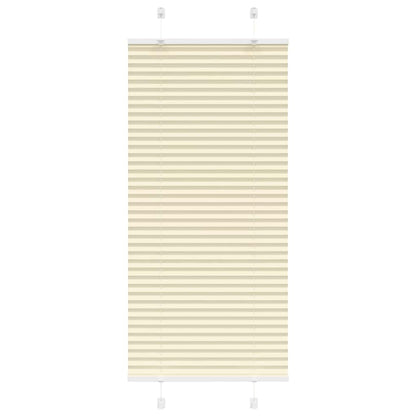 vidaXL Pleated Blind Cream 60x150 cm Fabric Width 59.4 cm Polyester