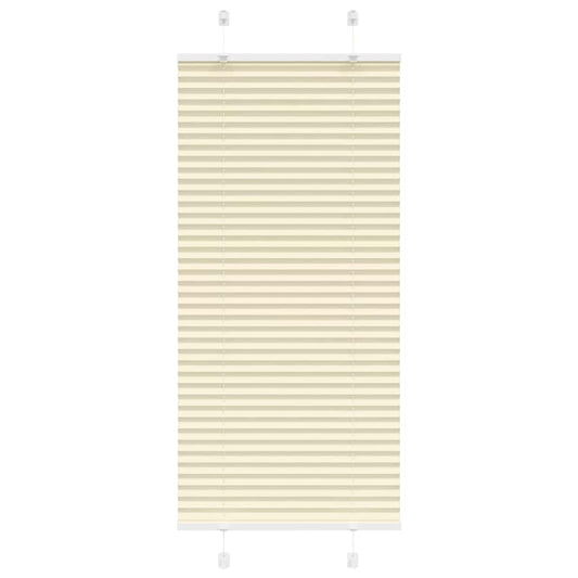 vidaXL Pleated Blind Cream 60x150 cm Fabric Width 59,4 cm Polyester