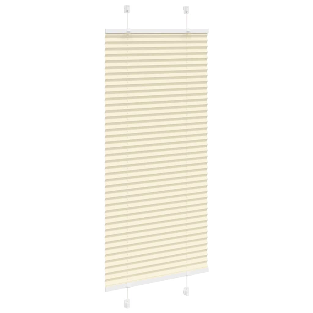 vidaXL Pleated Blind Cream 60x150 cm Fabric Width 59.4 cm Polyester