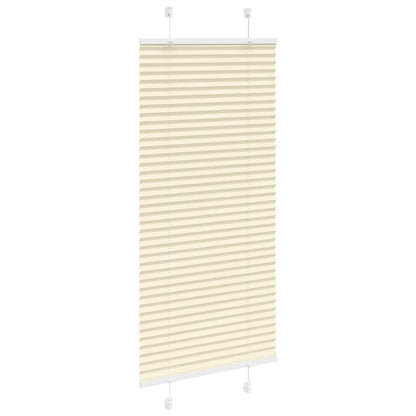 vidaXL Pleated Blind Cream 60x150 cm Fabric Width 59.4 cm Polyester
