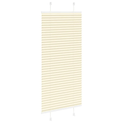 vidaXL Pleated Blind Cream 60x150 cm Fabric Width 59.4 cm Polyester