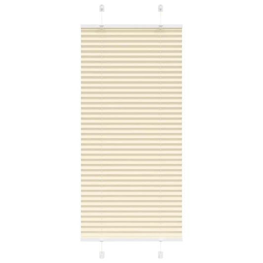 vidaXL Pleated Blind Cream 65x150 cm Fabric Width 64,4 cm Polyester