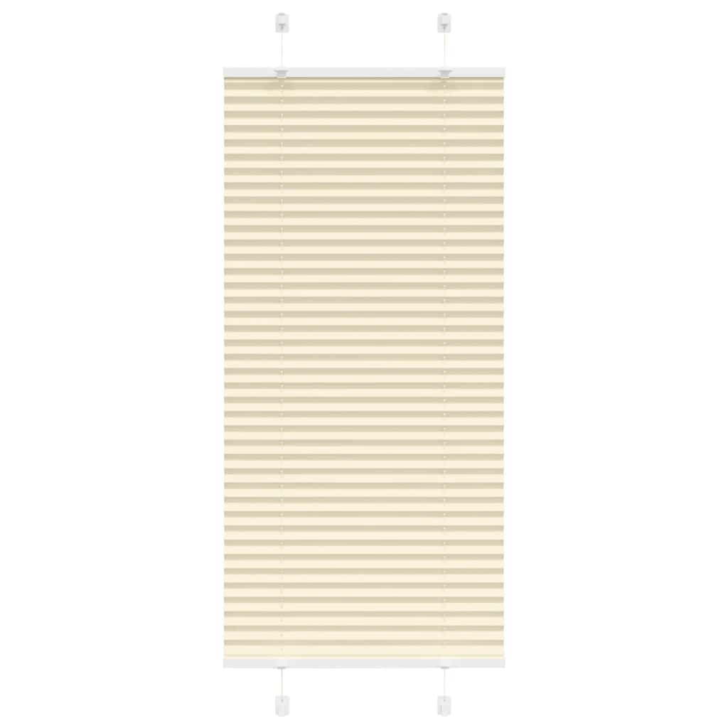 vidaXL Pleated Blind Cream 65x150 cm Fabric Width 64.4 cm Polyester