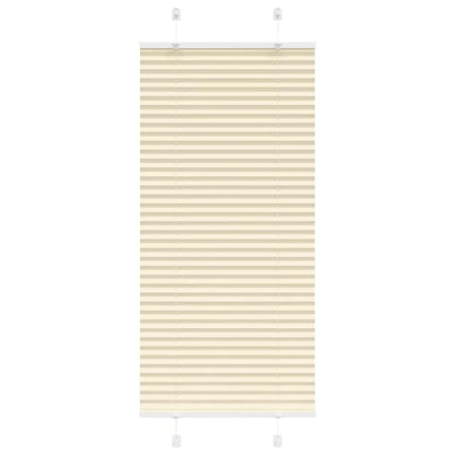 vidaXL Pleated Blind Cream 65x150 cm Fabric Width 64.4 cm Polyester