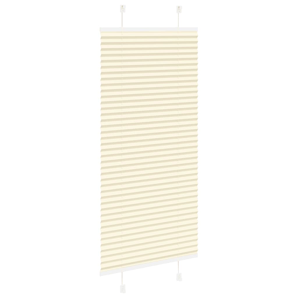 vidaXL Pleated Blind Cream 65x150 cm Fabric Width 64.4 cm Polyester