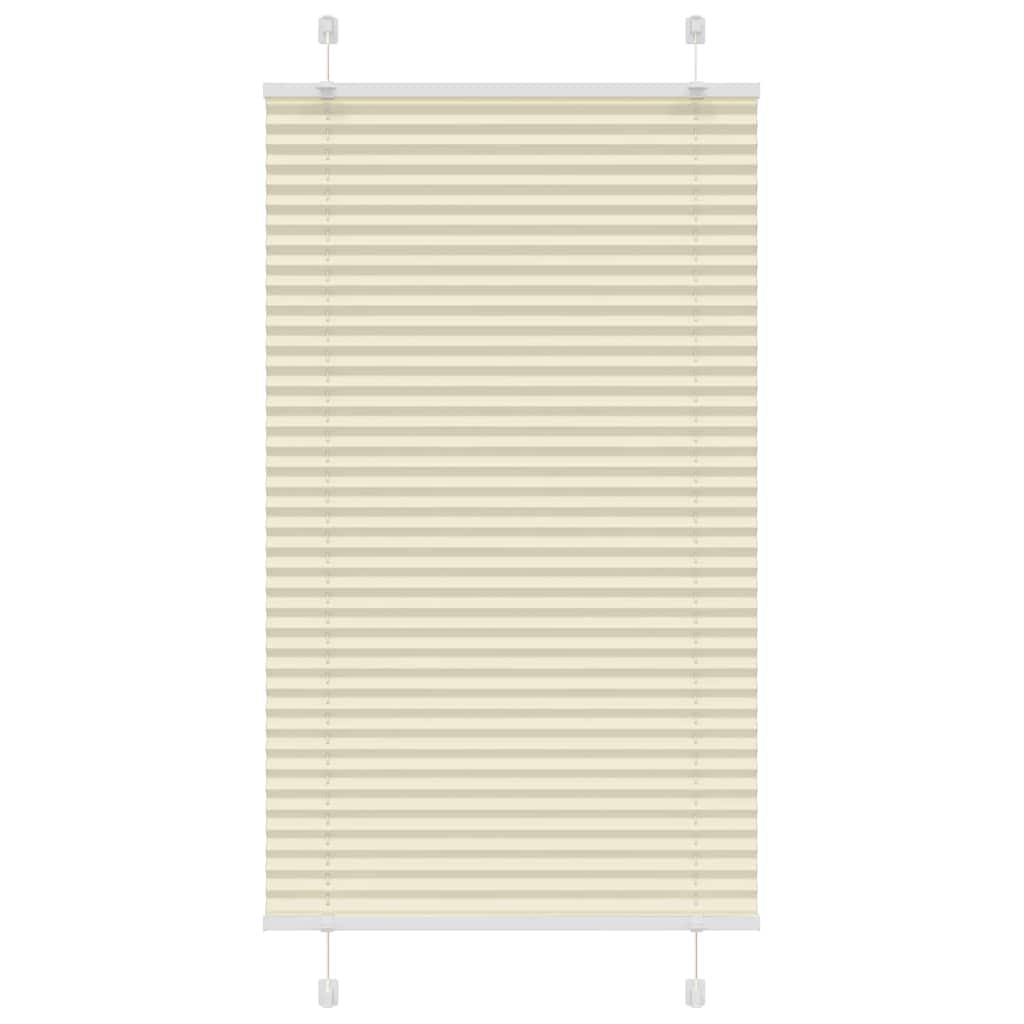 vidaXL Pleated Blind Cream 70x150 cm Fabric Width 69.4 cm Polyester