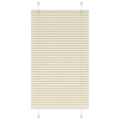 vidaXL Pleated Blind Cream 70x150 cm Fabric Width 69.4 cm Polyester